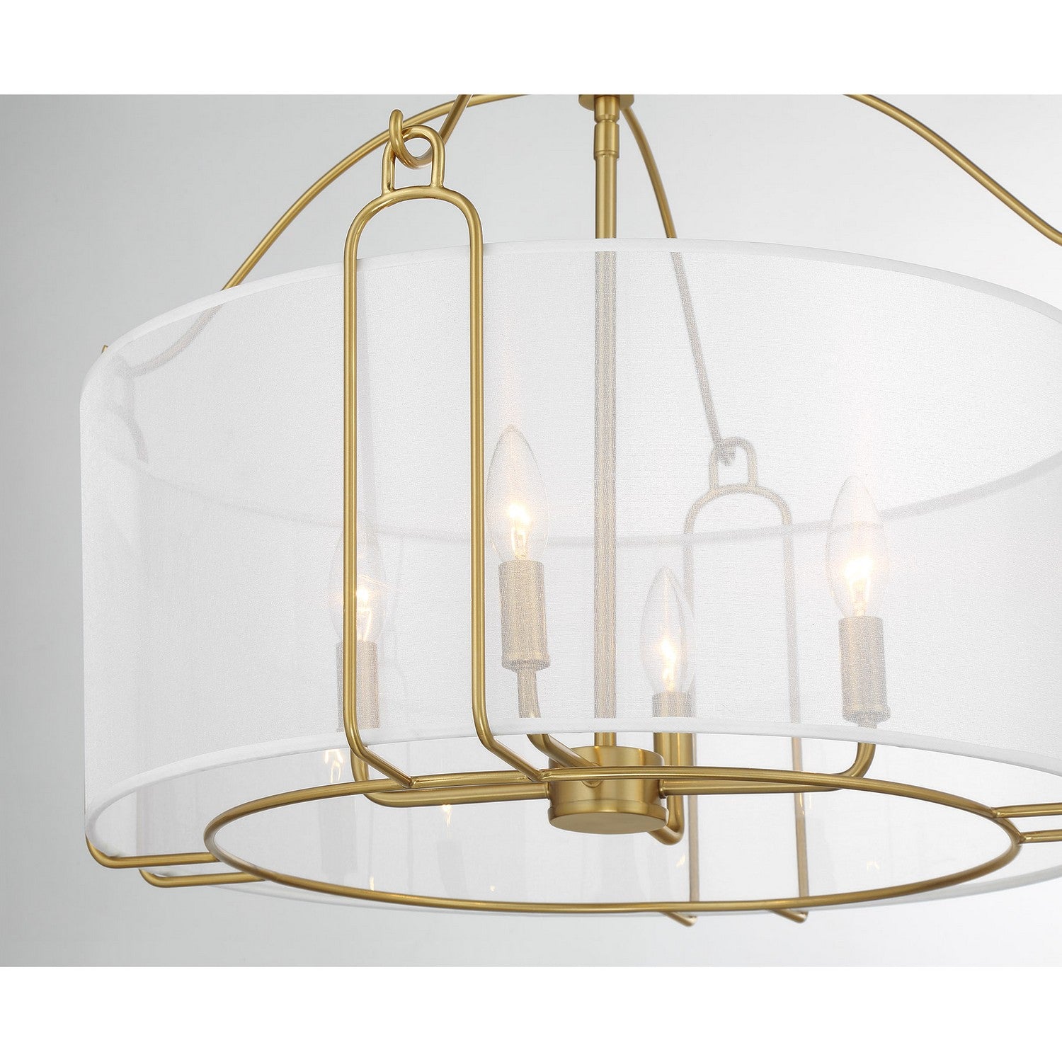 Savoy House - 7-1693-4-322 - Four Light Pendant - Ashlay - Warm Brass