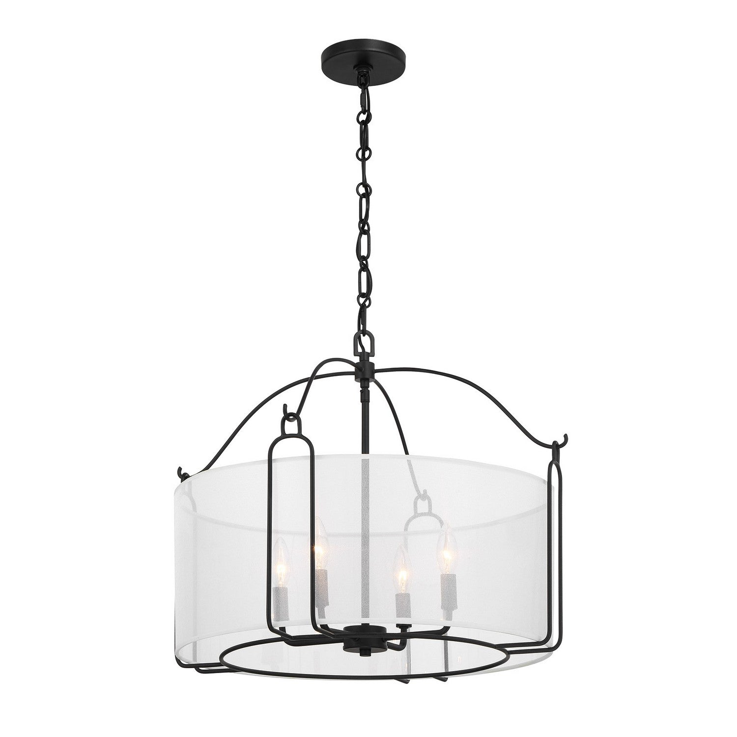 Savoy House - 7-1693-4-89 - Four Light Pendant - Ashlay - Matte Black