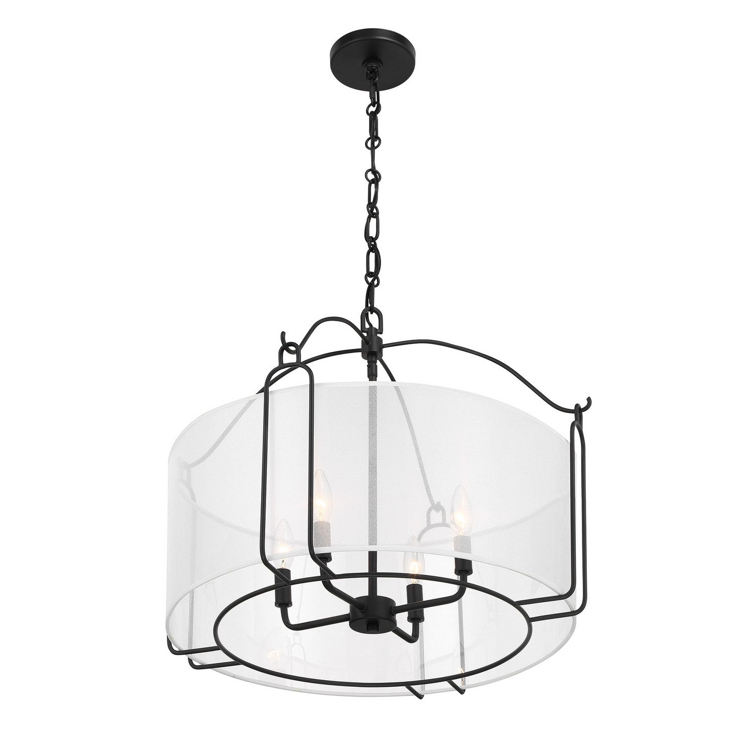 Savoy House - 7-1693-4-89 - Four Light Pendant - Ashlay - Matte Black