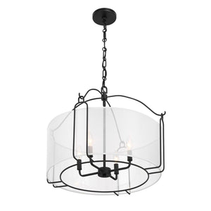 Savoy House - 7-1693-4-89 - Four Light Pendant - Ashlay - Matte Black