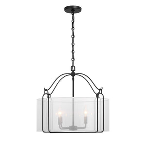 Savoy House - 7-1693-4-89 - Four Light Pendant - Ashlay - Matte Black