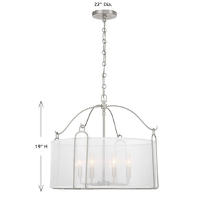 Savoy House - 7-1693-4-SN - Four Light Pendant - Ashlay - Satin Nickel