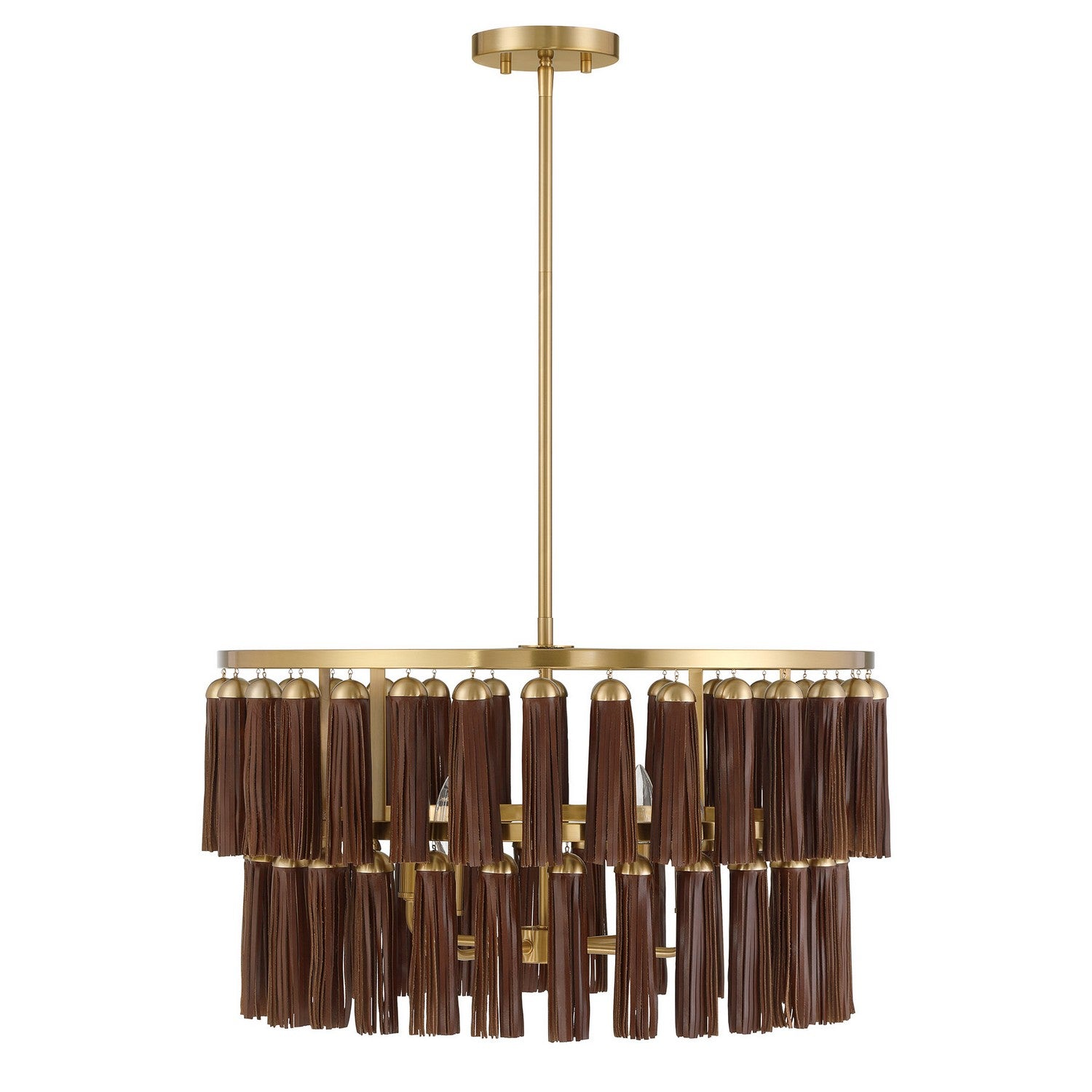 Savoy House - 7-2747-4-322 - Four Light Pendant - Aquitane - Warm Brass