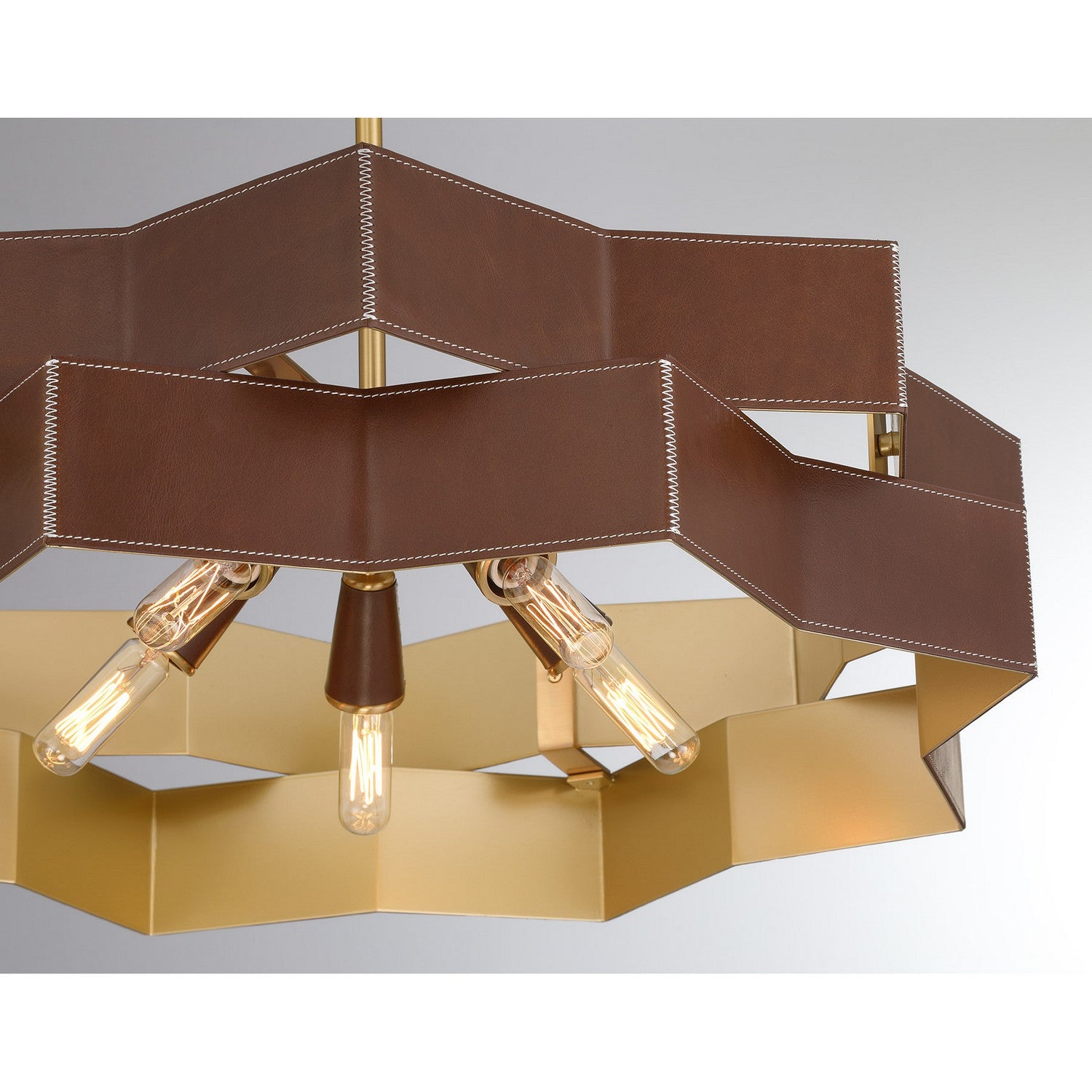 Savoy House - 7-2749-5-322 - Five Light Pendant - Atherton - Warm Brass