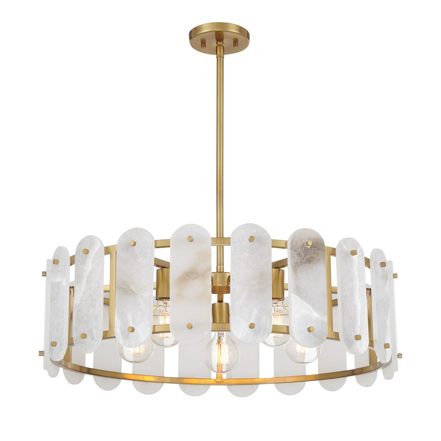 Savoy House - 7-2911-5-322 - Five Light Pendant - Antolini - Warm Brass