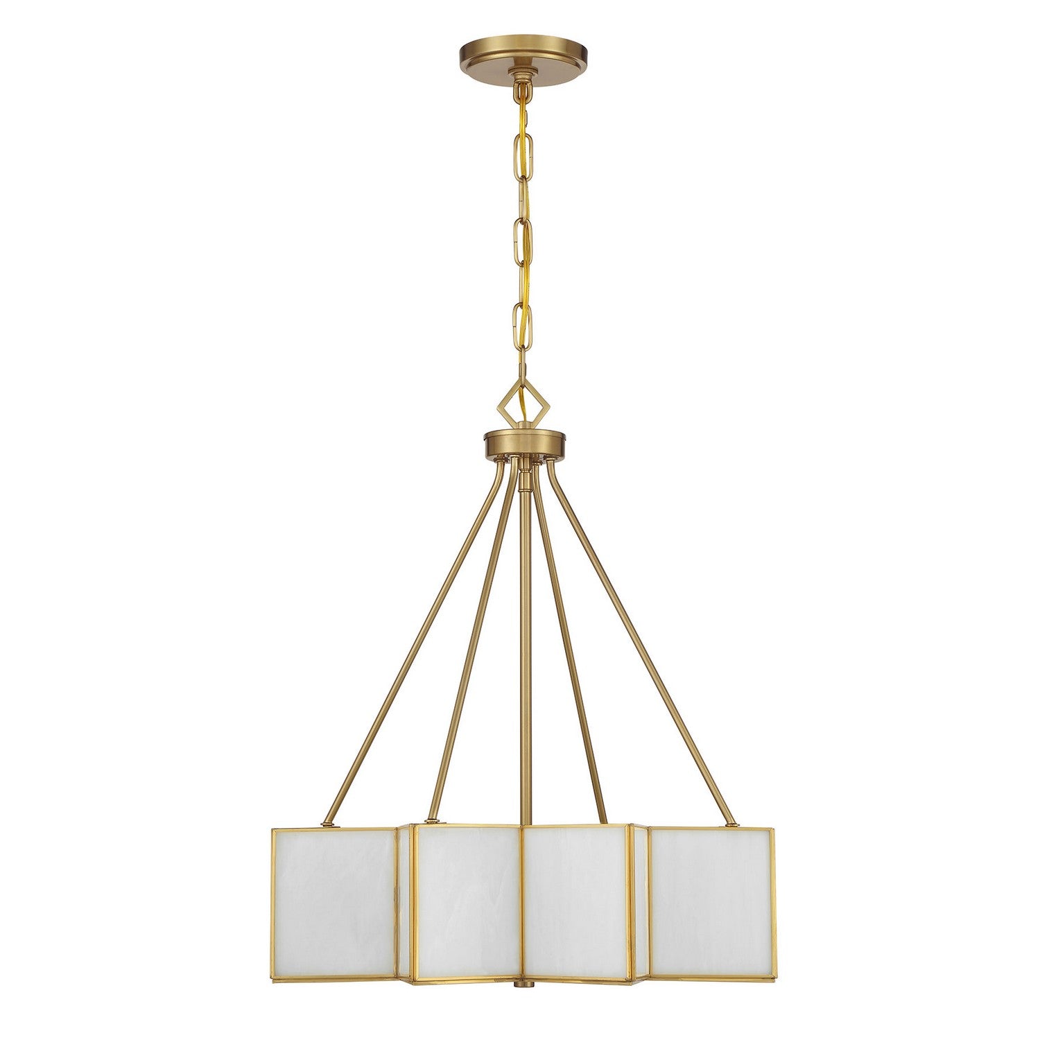 Savoy House - 7-5988-3-322 - Three Light Pendant - Reiling - Warm Brass