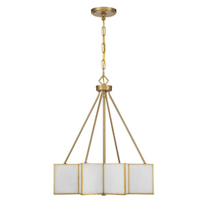 Savoy House - 7-5988-3-322 - Three Light Pendant - Reiling - Warm Brass