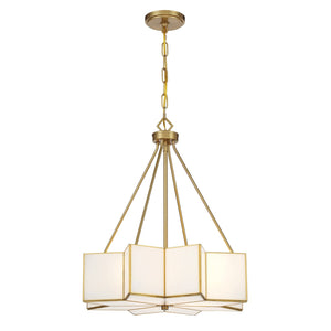 Savoy House - 7-5988-3-322 - Three Light Pendant - Reiling - Warm Brass