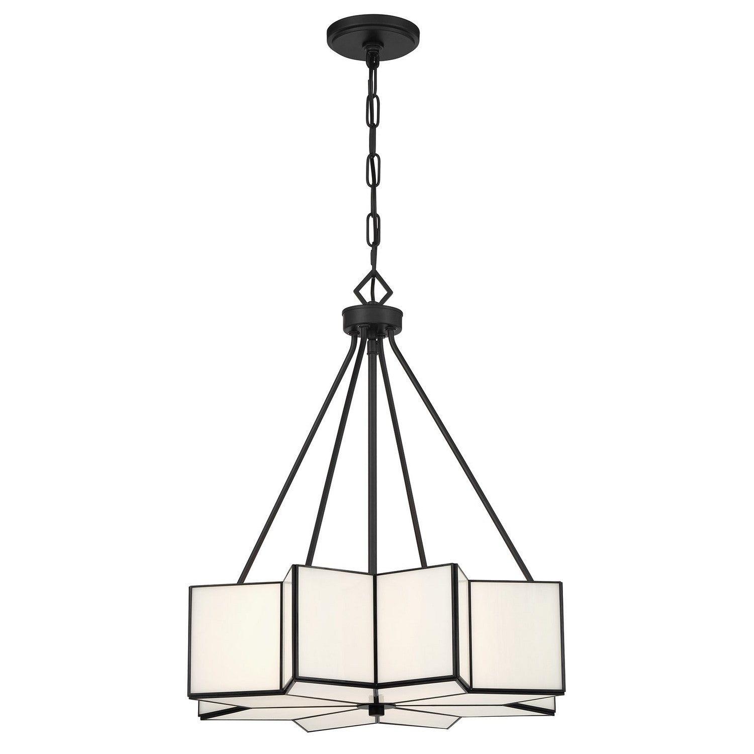 Savoy House - 7-5988-3-89 - Three Light Pendant - Reiling - Matte Black