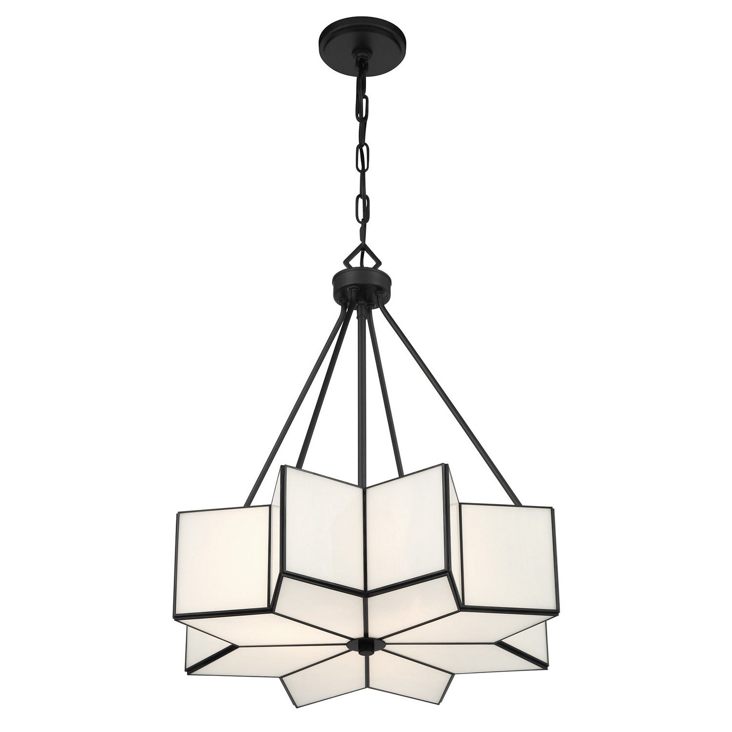 Savoy House - 7-5988-3-89 - Three Light Pendant - Reiling - Matte Black