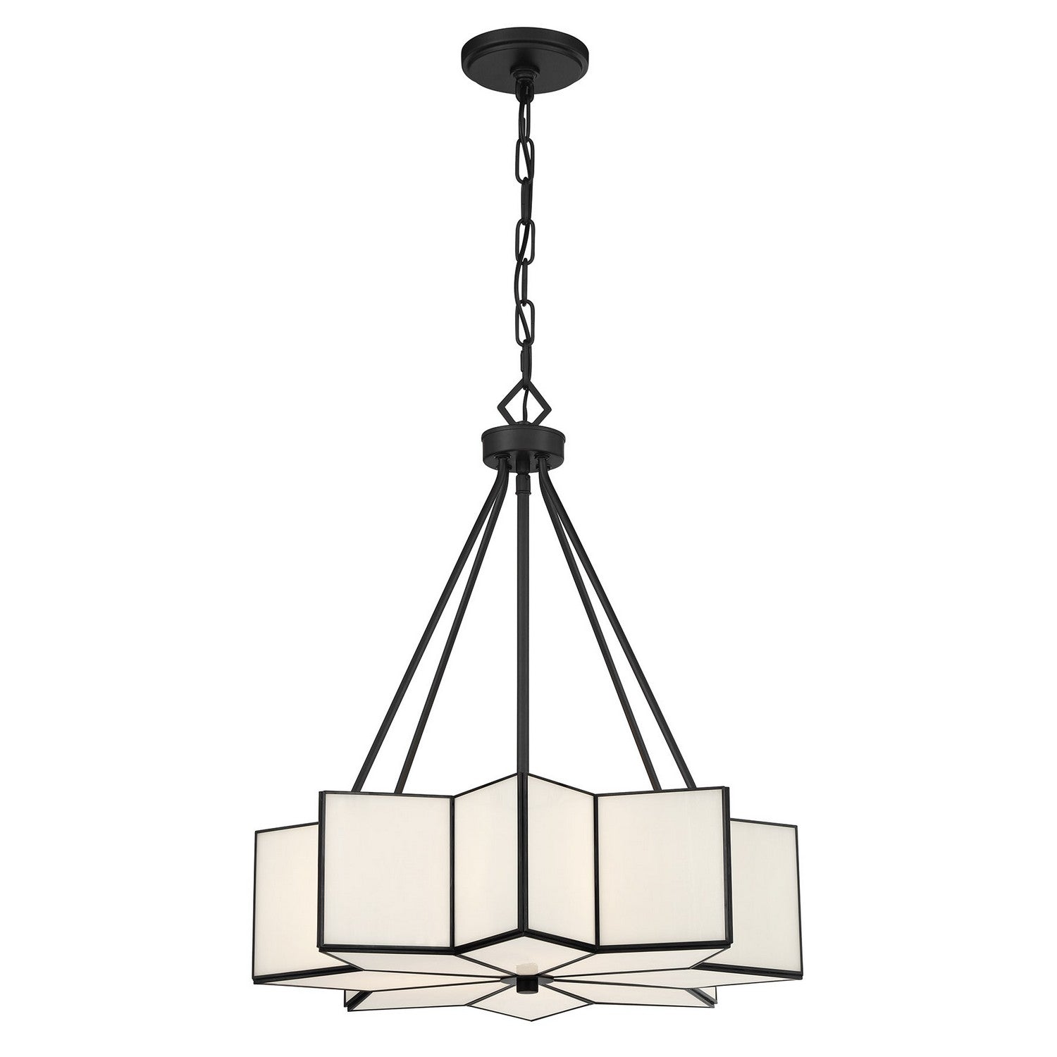 Savoy House - 7-5988-3-89 - Three Light Pendant - Reiling - Matte Black