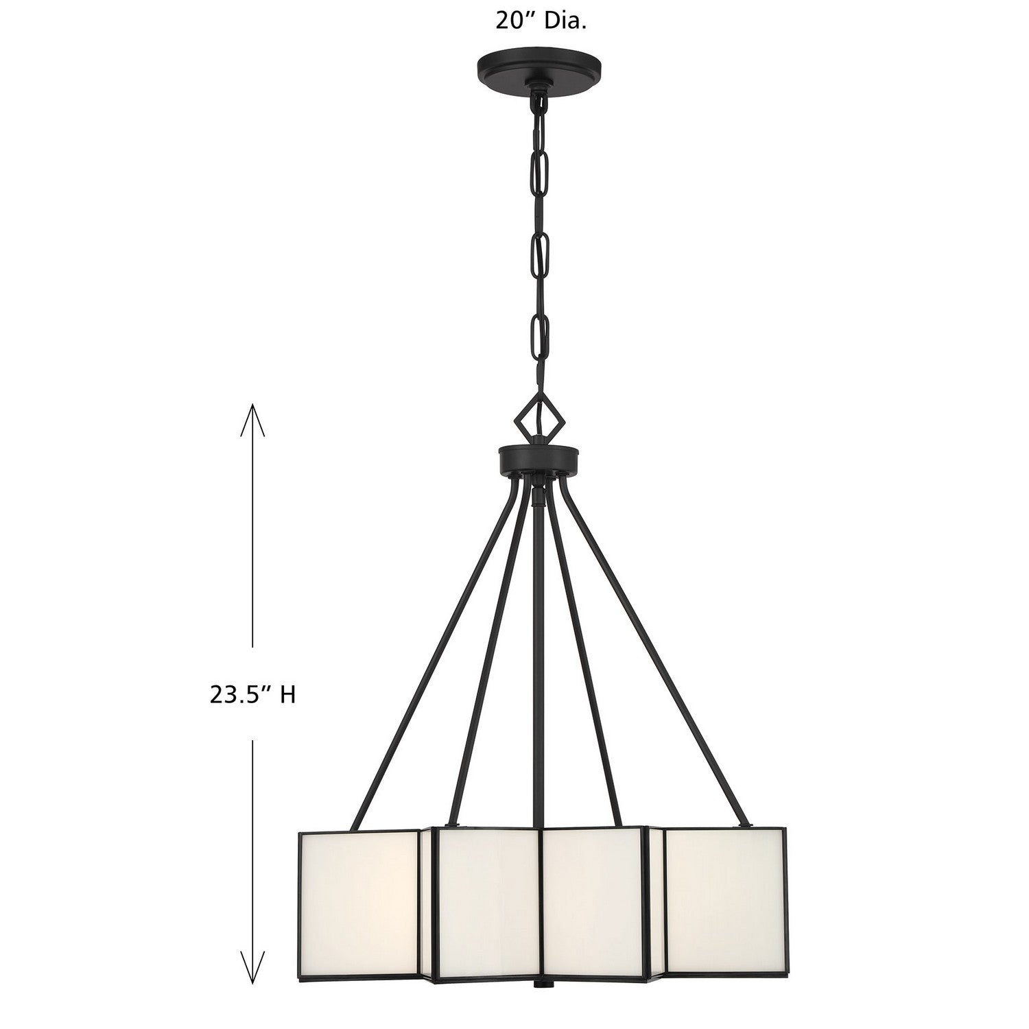 Savoy House - 7-5988-3-89 - Three Light Pendant - Reiling - Matte Black