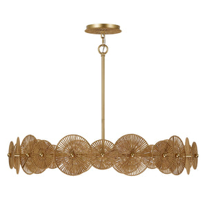 Savoy House - 7-6381-5-60 - Five Light Pendant - Abbott - Distressed Gold