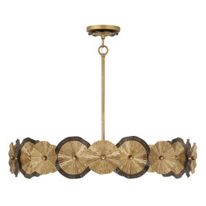 Savoy House - 7-6384-5-61 - Five Light Pendant - Lincoln - Distressed Gold and Bronze