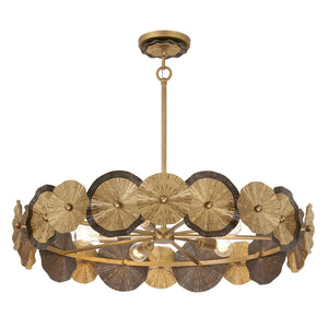 Savoy House - 7-6384-5-61 - Five Light Pendant - Lincoln - Distressed Gold and Bronze