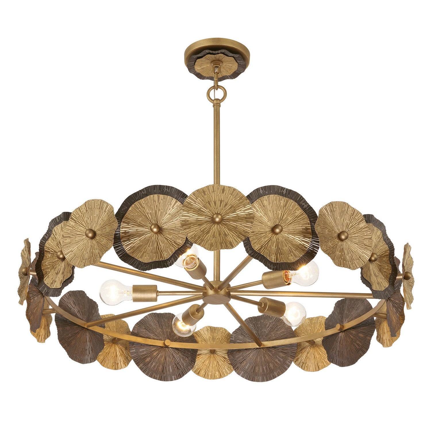 Savoy House - 7-6384-5-61 - Five Light Pendant - Lincoln - Distressed Gold and Bronze