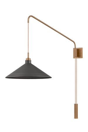 Troy Lighting - B2936-PBR/GRA - One Light Wall Sconce - Conor - Patina Brass And Graphite