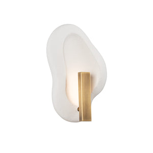 Troy Lighting - B3915-PBR/CRH - LED Wall Sconce - Jura - Patina Brass/Ceramic Rustic Shell