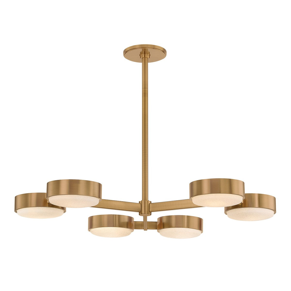 Troy Lighting - C1340-PBR - Six Light Semi Flush Mount - Rory - Patina Brass