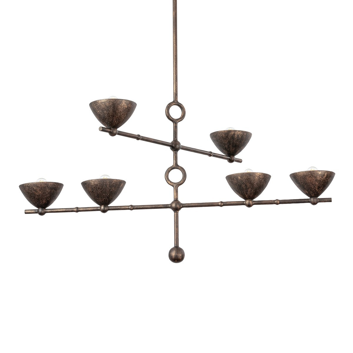 Troy Lighting - F2339-BPG - Six Light Chandelier - Vishal - Black Patina Gold