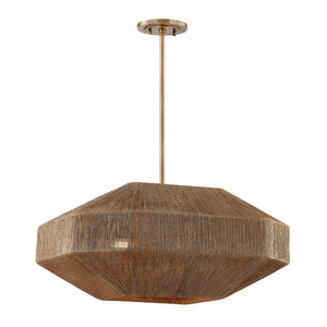 Troy Lighting - F3624-PBR - Four Light Chandelier - Laken - Patina Brass