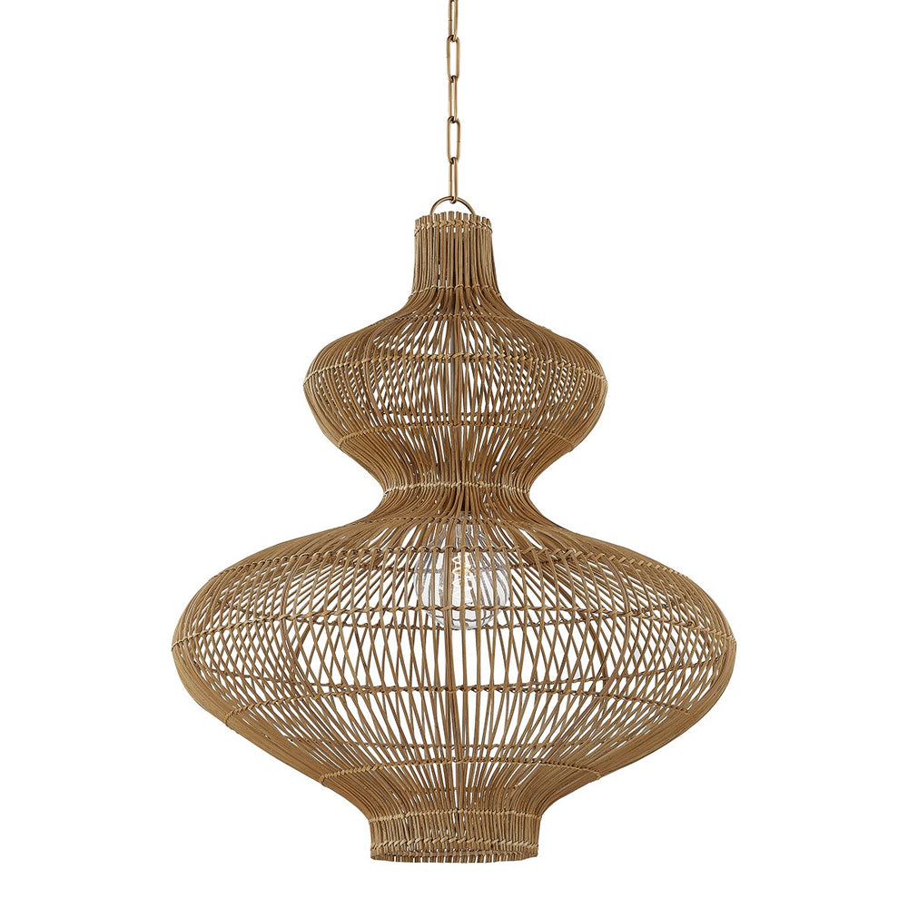 Troy Lighting - F3828-PBR - One Light Pendant - Irvine - Patina Brass