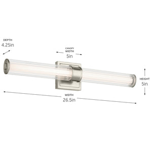 Kichler - 55196NILED - LED Linear Bath - Laurene - Brushed Nickel