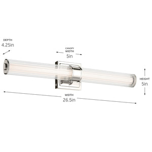 Kichler - 55196PNLED - LED Linear Bath - Laurene - Polished Nickel