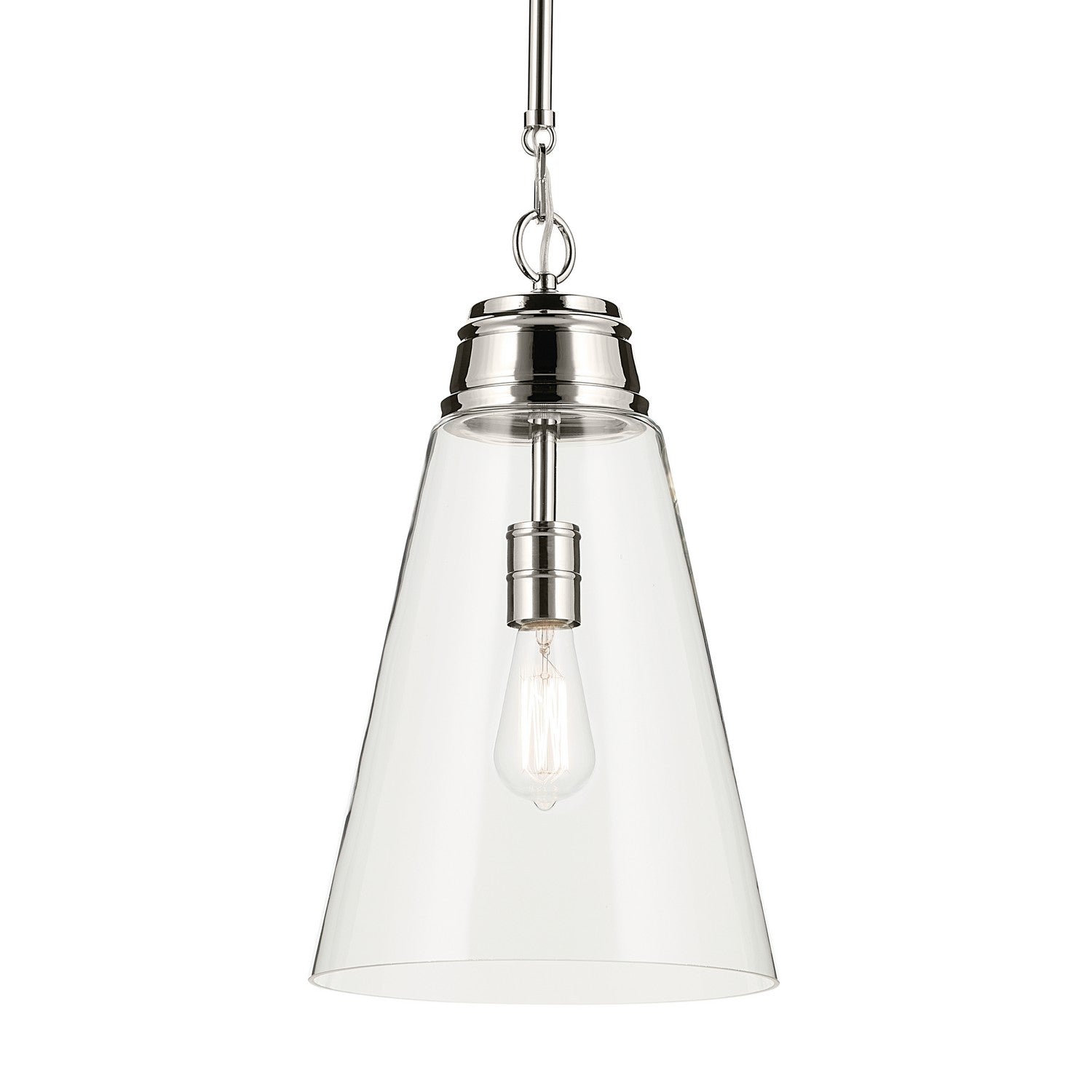 Kichler - 52661PNCLR - One Light Pendant - Marsailli - Polished Nickel