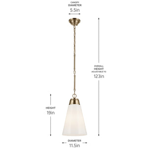 Kichler - 52661CPZ - One Light Pendant - Marsailli - Champagne Bronze