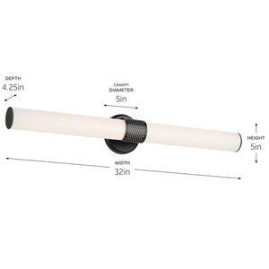 Kichler - 55193BKLED - LED Linear Bath - Sashi - Black