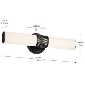 Kichler - 55191BKLED - LED Bath Bar - Sashi - Black