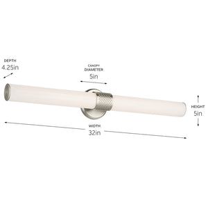 Kichler - 55193NILED - LED Linear Bath - Sashi - Brushed Nickel