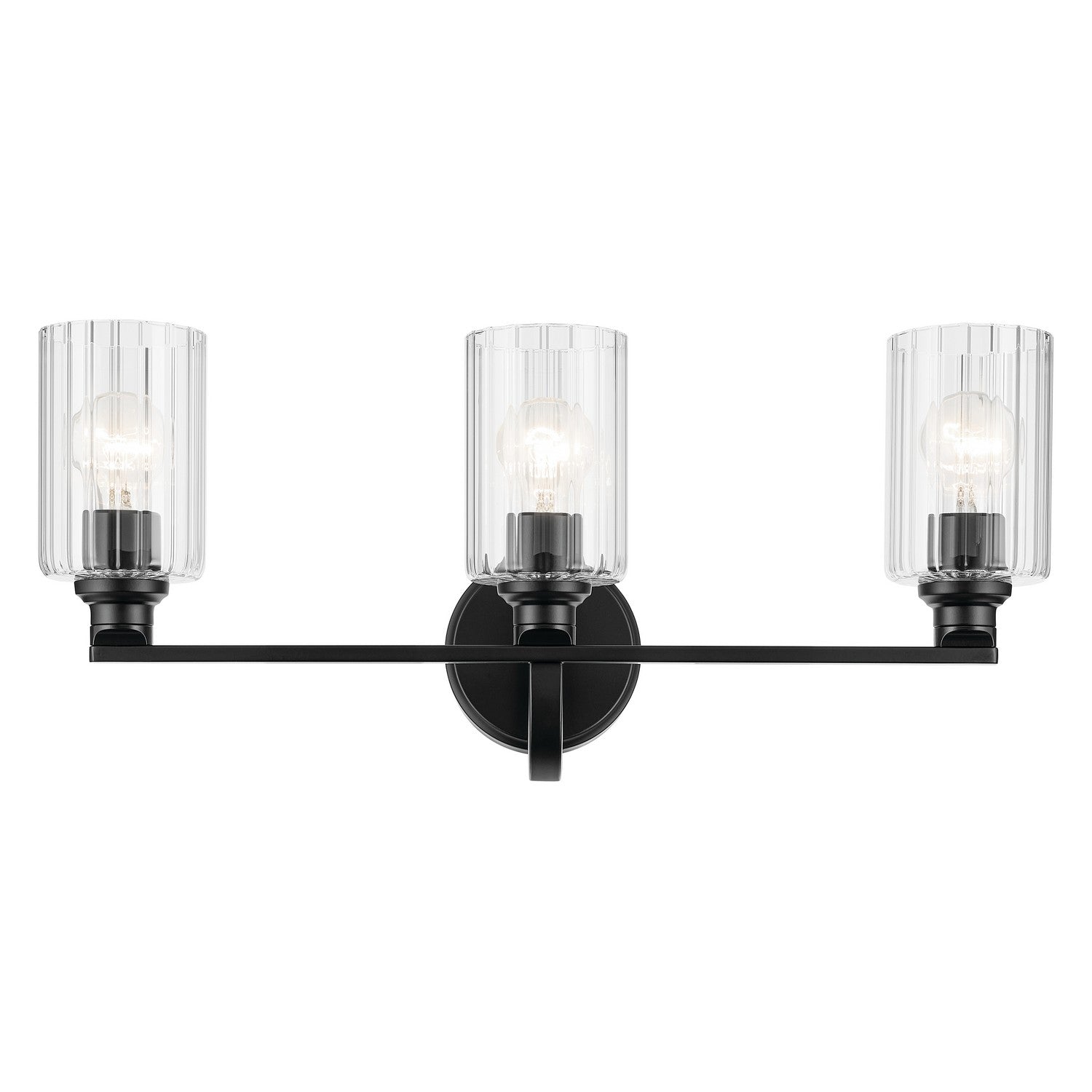 Kichler - 55226BKFLU - Three Light Bath - Gioe - Black