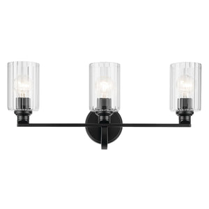 Kichler - 55226BKFLU - Three Light Bath - Gioe - Black
