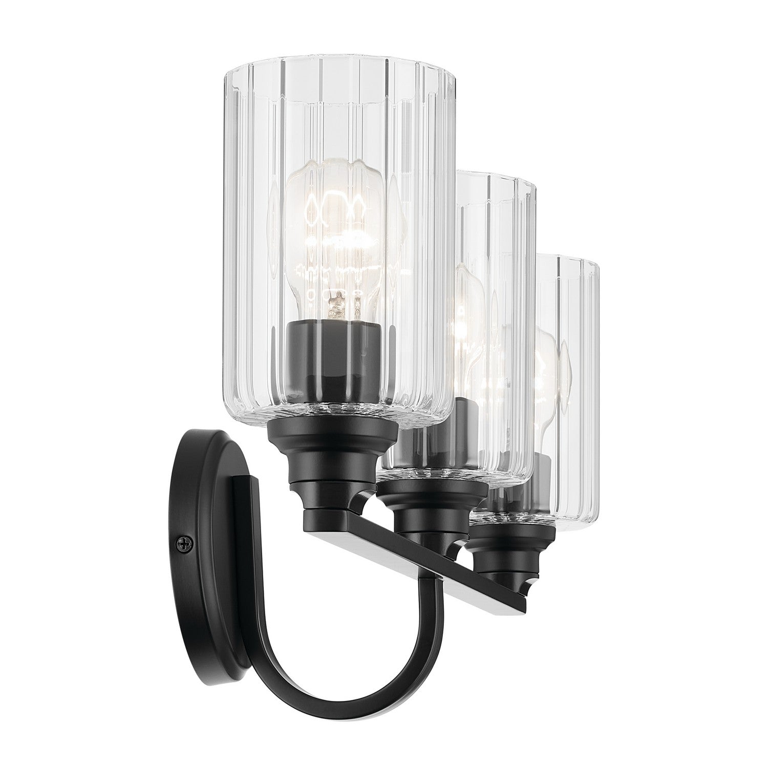 Kichler - 55226BKFLU - Three Light Bath - Gioe - Black
