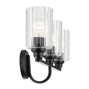 Kichler - 55226BKFLU - Three Light Bath - Gioe - Black