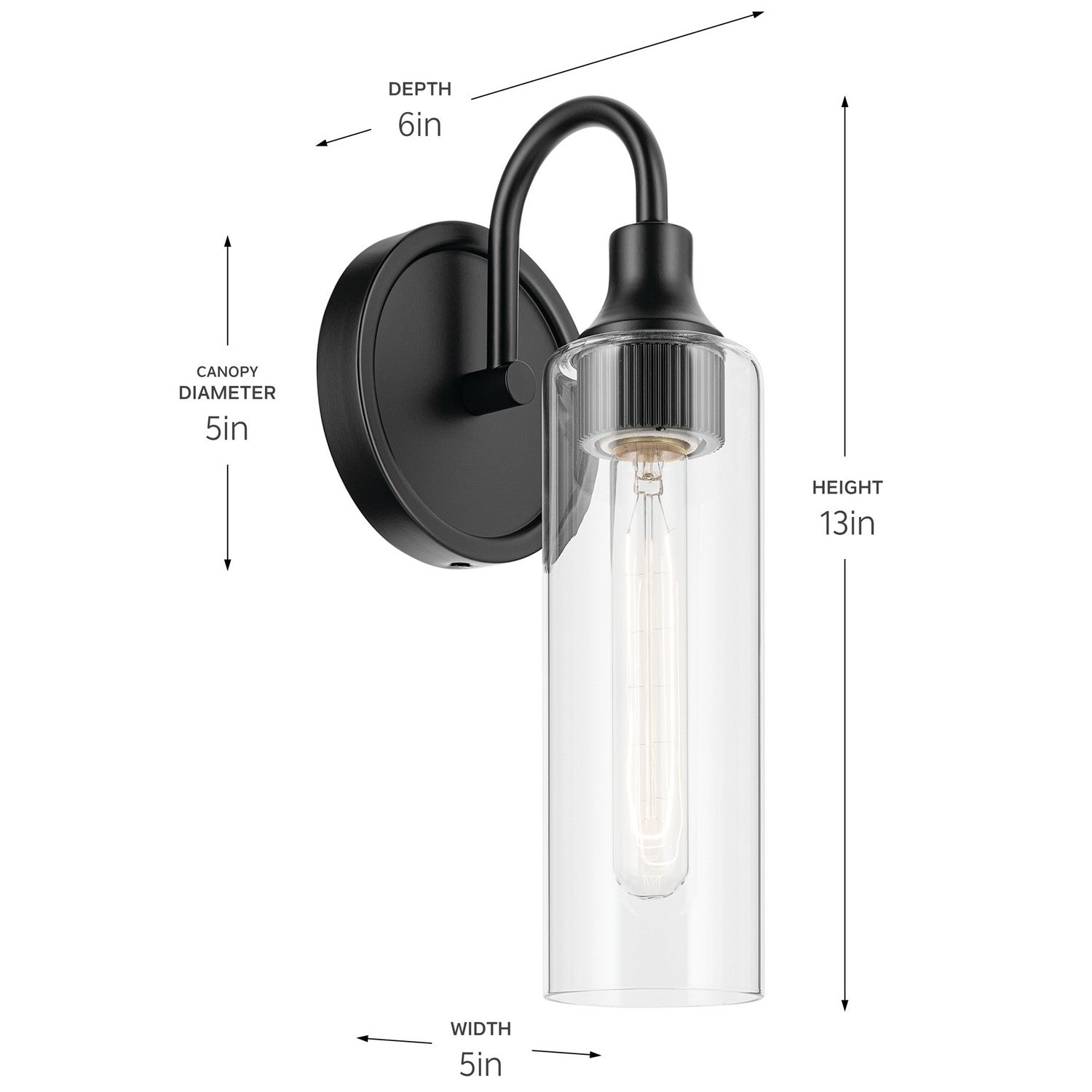 Kichler - 55209BK - One Light Wall Sconce - Kavi - Black