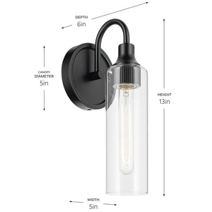 Kichler - 55209BK - One Light Wall Sconce - Kavi - Black