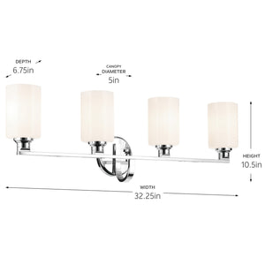 Kichler - 55227CH - Four Light Bath - Gioe - Chrome
