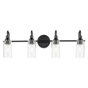 Kichler - 55212BK - Four Light Bath - Kavi - Black