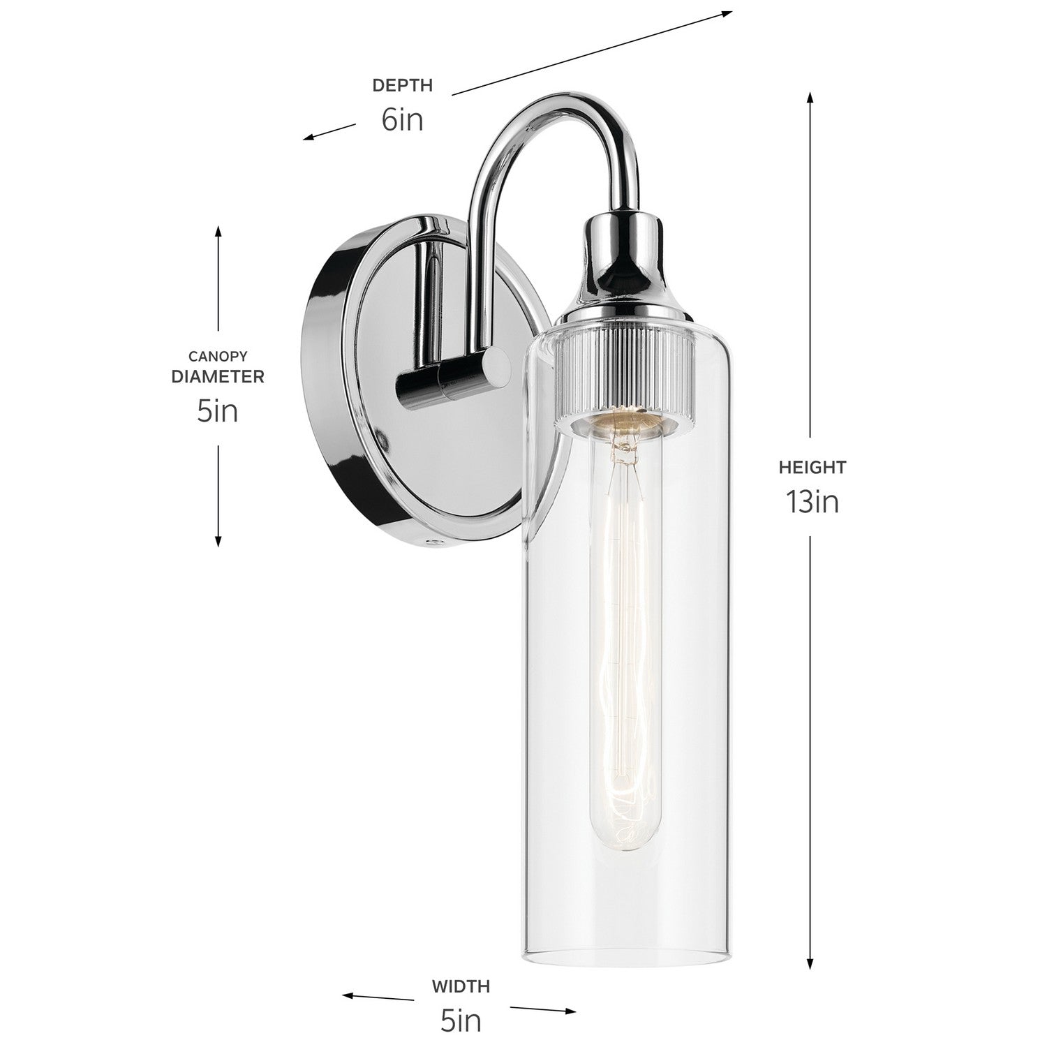 Kichler - 55209CH - One Light Wall Sconce - Kavi - Chrome