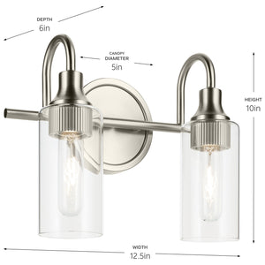 Kichler - 55210NI - Two Light Bath - Kavi - Brushed Nickel