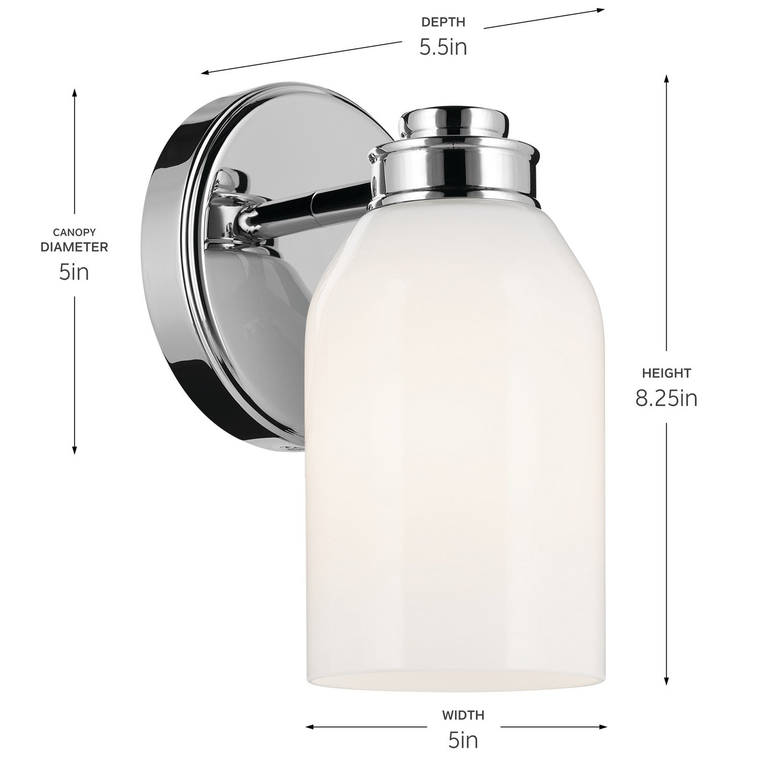 Kichler - 55200CH - One Light Wall Sconce - Shae - Chrome
