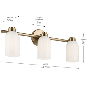 Kichler - 55202CPZ - Three Light Bath - Shae - Champagne Bronze