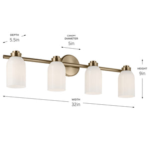 Kichler - 55203CPZ - Four Light Bath - Shae - Champagne Bronze