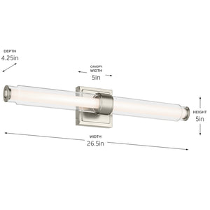 Kichler - 55238NILED - LED Linear Bath - Laurene - Brushed Nickel
