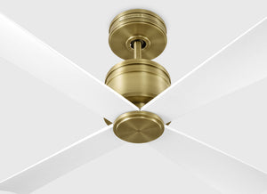 Visual Comfort Fan - 4LNCR44HAB - 44" Ceiling Fan - Launceton 44 - Hand Rubbed Antique Brass