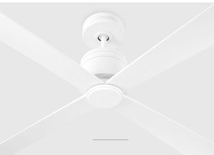 Visual Comfort Fan - 4LNCR72RZW - 72" Ceiling Fan - Launceton 72 - Matte White