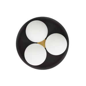 Arteriors - GADFC02 - Three Light Flush Mount - Glaze - Matte Black